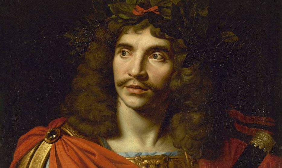 Retrato de Molière caracterizado como César. (Nicolas Mignard/dominio público).