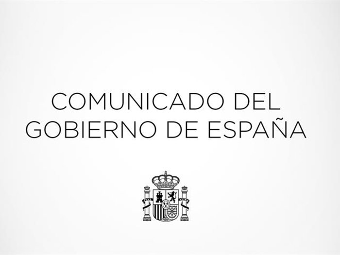 Comunicado del Gobierno de España.
