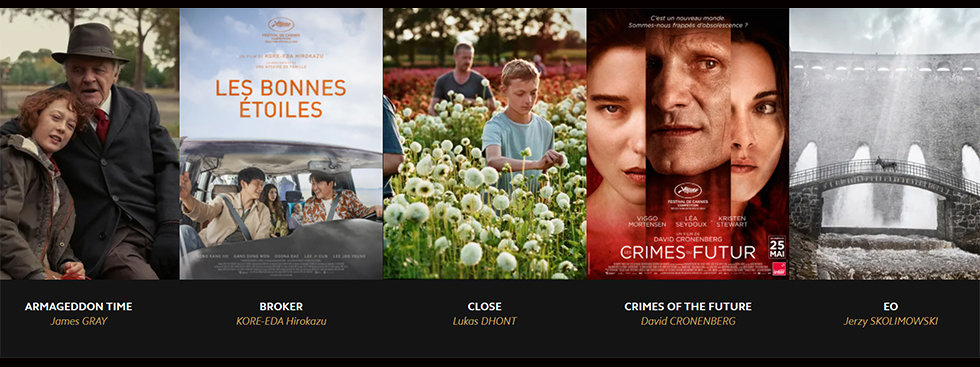 Algunas películas del Festival de Cannes.
